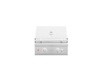 Summerset 30-inch Quest built-in gas grill closed hood view with stainless steel construction