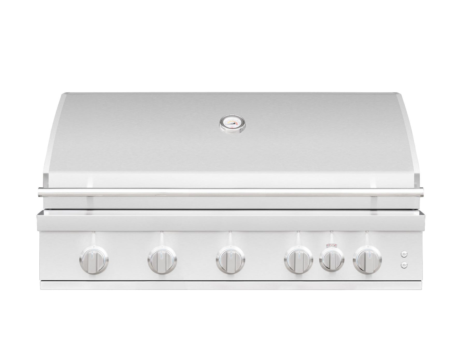 Summerset Sizzler PRO 40-inch LP grill closed hood angle view stainless steel