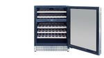 Summerset wine cooler front view open empty showing dual-zone temperature compartments