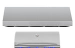 Summerset 60-inch outdoor vent hood installed above grill on covered patio