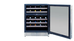 Summerset wine cooler front view open fully stocked with bottles