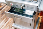 Summerset outdoor oven temperature gauge detail with built-in thermometer