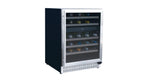 Summerset wine cooler angle view closed with full wine bottle storage