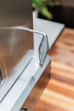 Summerset outdoor oven door handle stainless steel detail