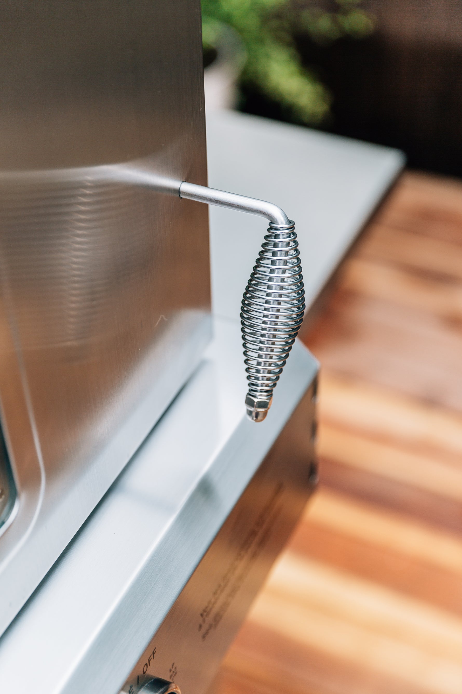 Summerset outdoor oven door handle stainless steel detail