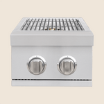 Summerset Double Side Burner — 2-burner stainless drop-in for BBQ islands