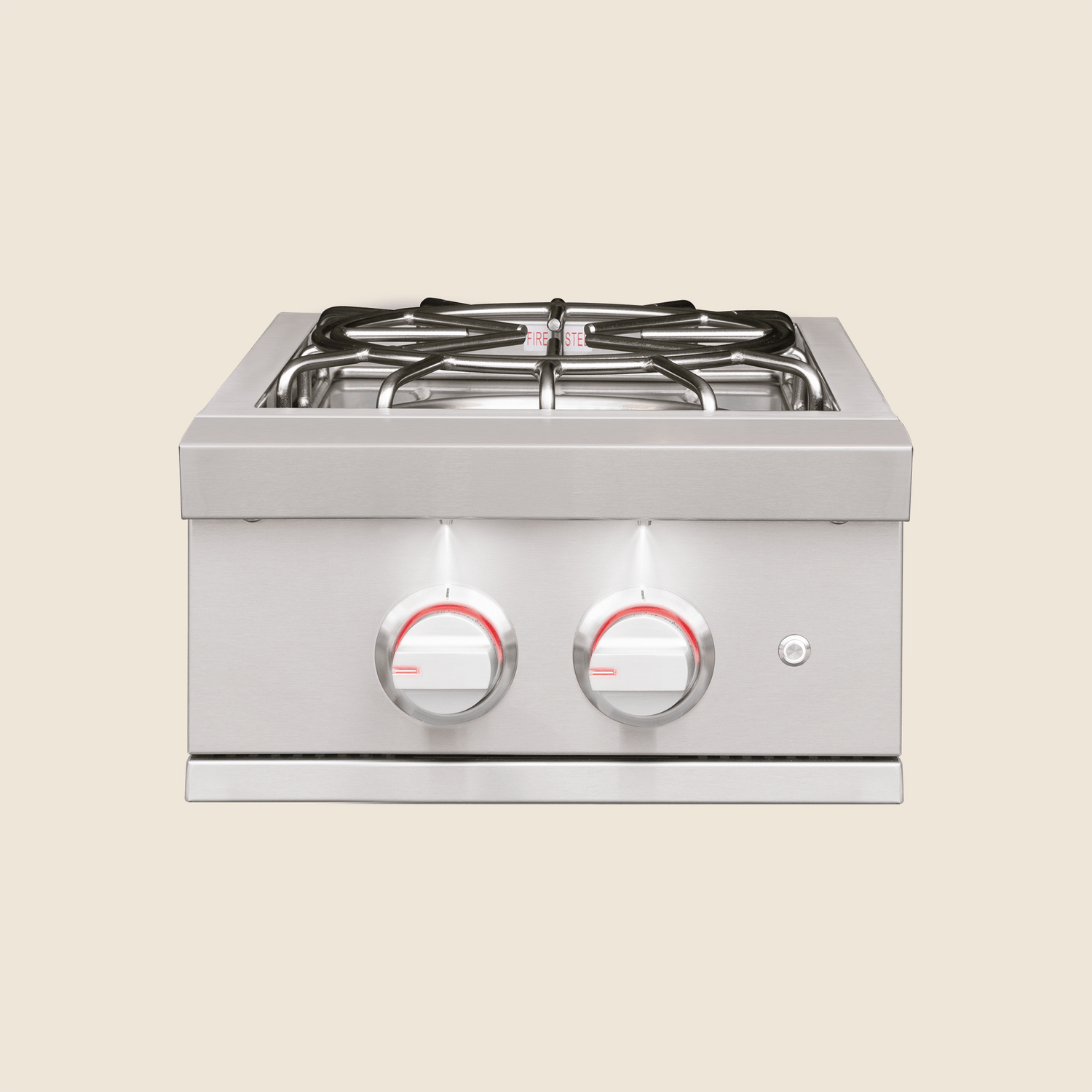Summerset Pro Power Burner — red illuminated open view
