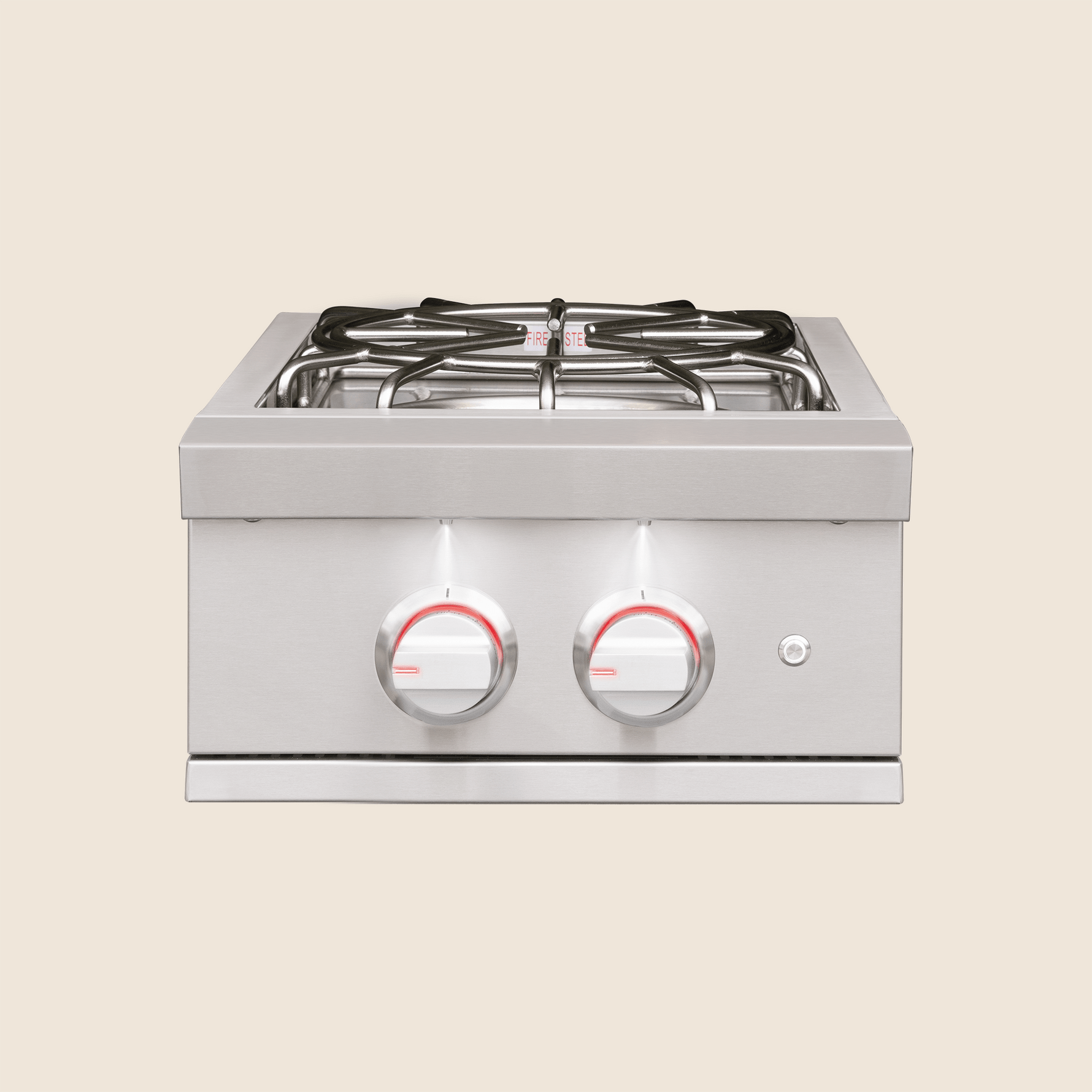 Summerset Pro Power Burner — red illuminated open view
