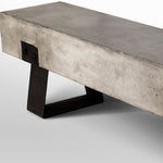 HomeRoots 75-inch metal concrete bench - alternate view 3