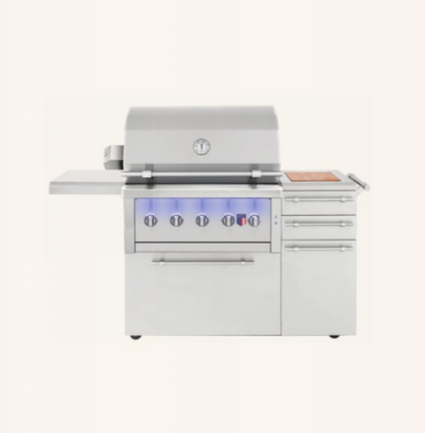 American Made Grills Freestanding Ovation 36-Inch Hybrid Grill