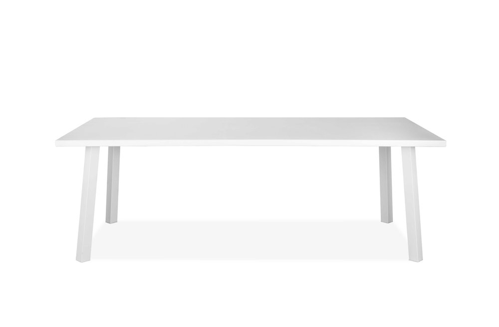 HomeRoots 87" White Aluminum Outdoor Dining Table