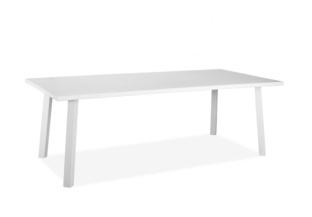 HomeRoots 87" White Aluminum Outdoor Dining Table