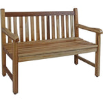 HomeRoots 26-inch natural teak solid wood garden bench - hero