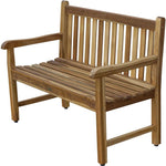 HomeRoots 26-inch teak garden bench - alternate view 3