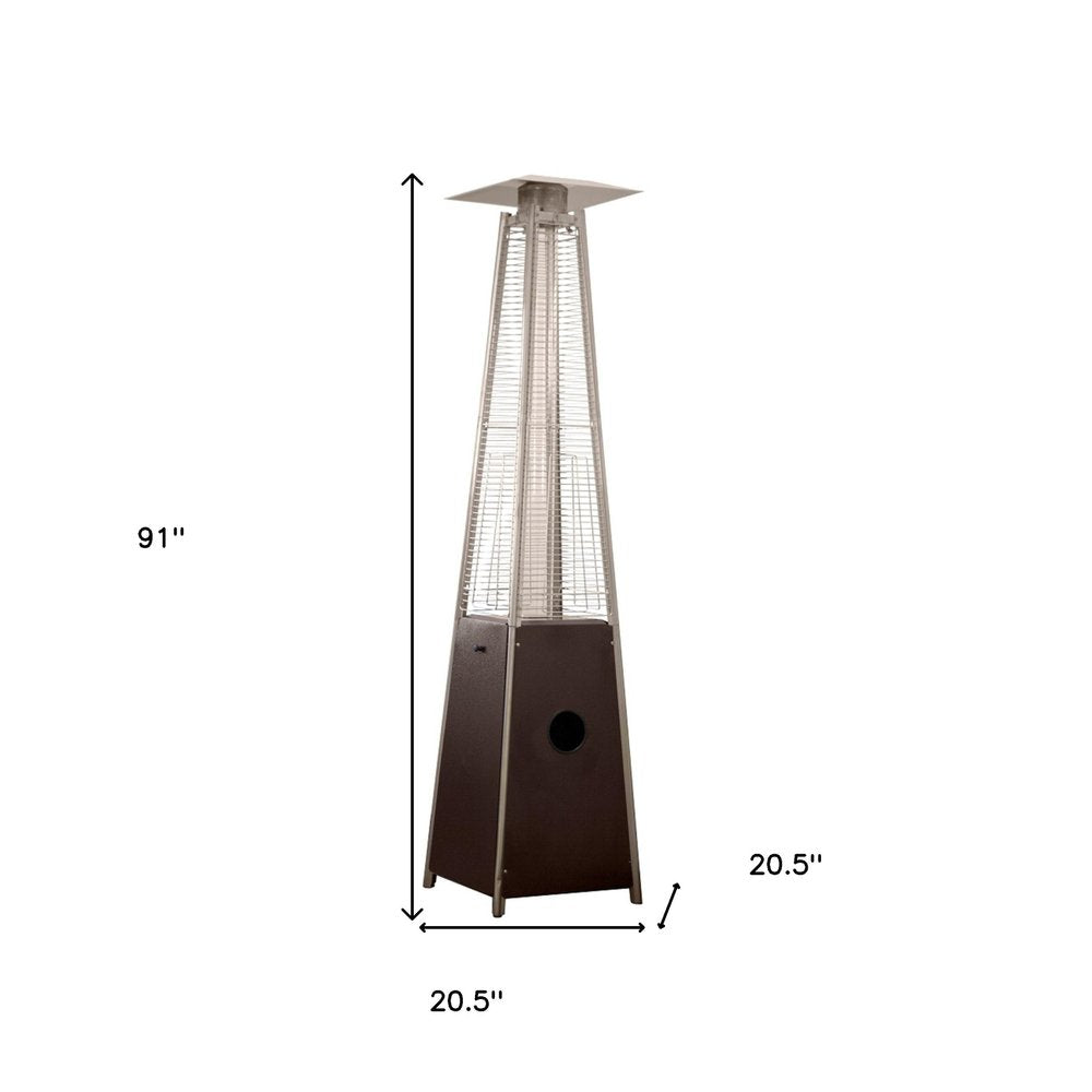 HomeRoots brown steel pyramid patio heater - alternate view 5