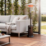 HomeRoots 40,000 BTU bronze steel propane standing pole patio heater - hero