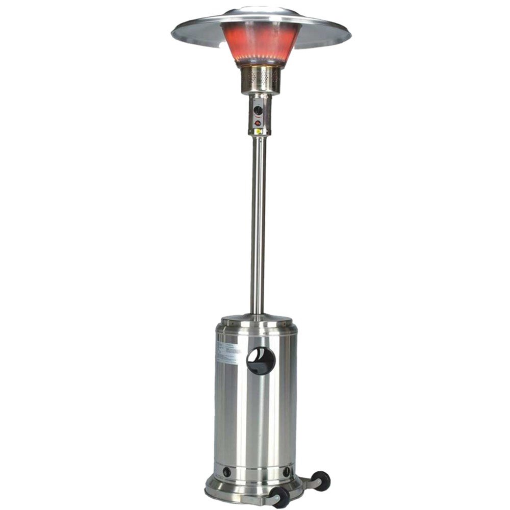 HomeRoots silver steel standing pole patio heater - alternate view 2