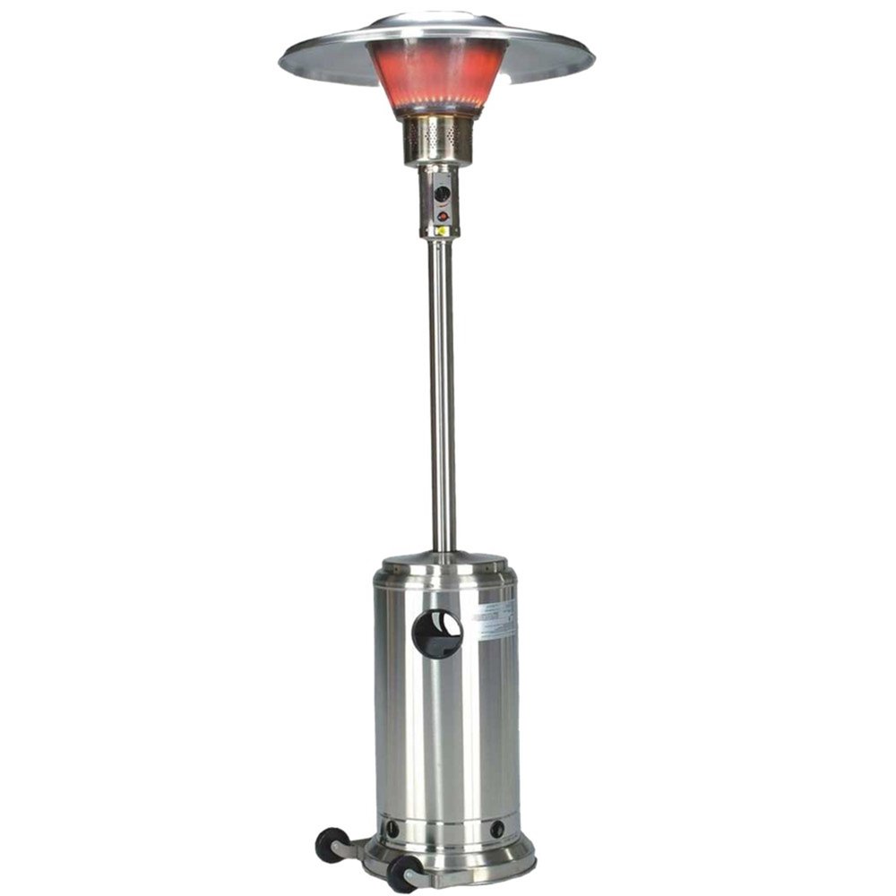 HomeRoots silver steel standing pole patio heater - alternate view 3