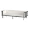 77" Black Iron and Cushions Patio Sofa