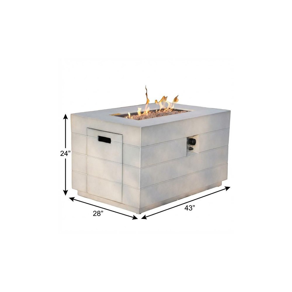 HomeRoots 28-inch aluminum NG fire pit table - alternate view 5