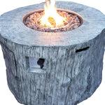 HomeRoots 50000 BTU 40-inch Gray Aluminum Natural Gas Round Fire Pit Table — alternate view 9