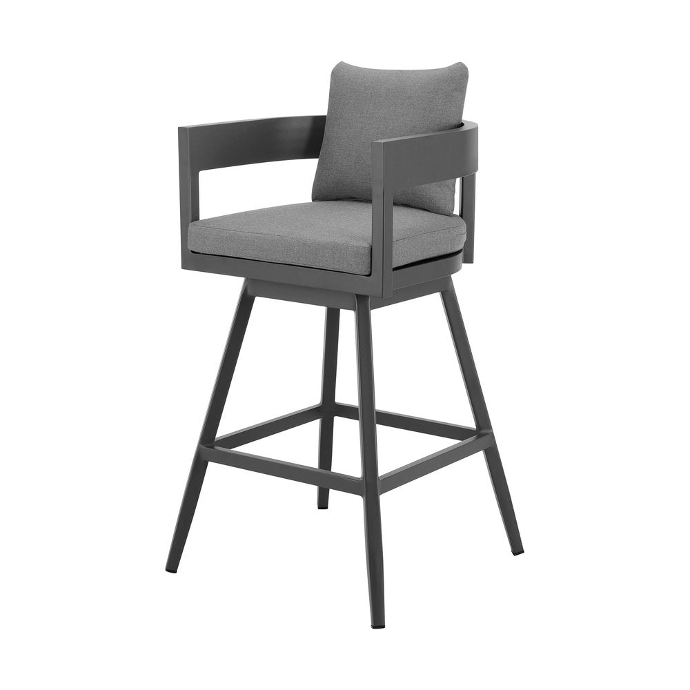 HomeRoots 34-inch dark gray swivel counter bar chair - alternate view 4