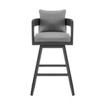 HomeRoots 34-inch dark gray swivel counter bar chair - alternate view 2