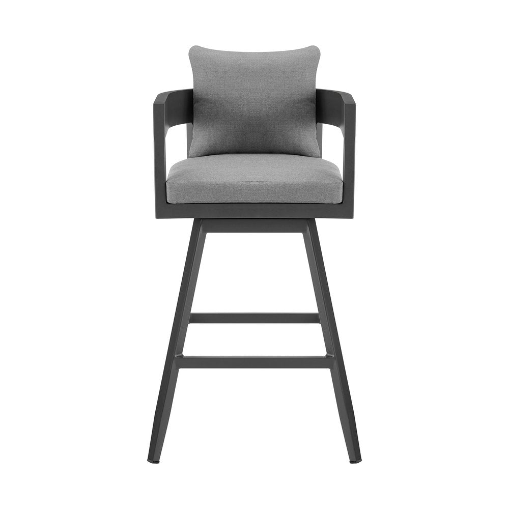 HomeRoots 34-inch dark gray swivel counter bar chair - alternate view 2