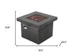 HomeRoots 32-inch gray steel propane fire pit - alternate view 5