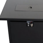 HomeRoots 42-inch black steel propane fire pit - alternate view 2