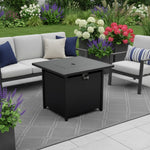 HomeRoots 42-inch black steel propane fire pit - alternate view 5