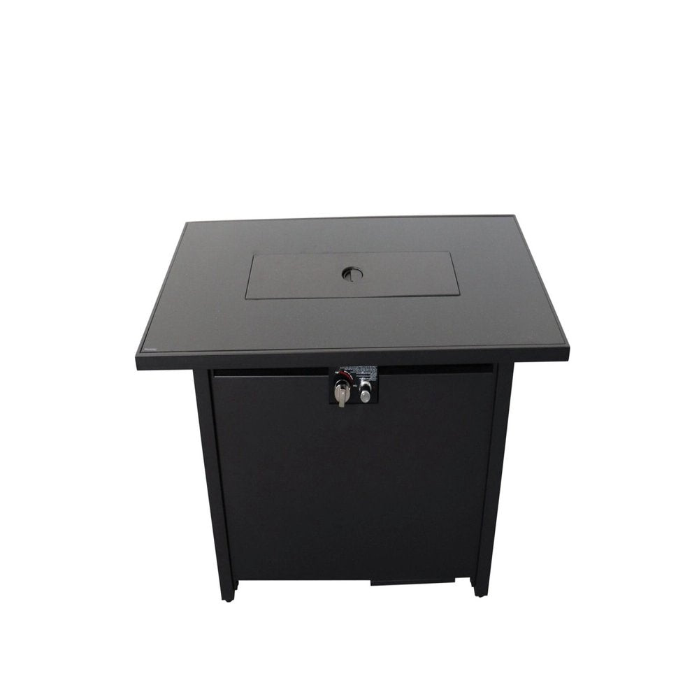 HomeRoots 43-inch black steel propane fire pit - alternate view 3