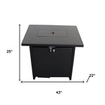 HomeRoots 43-inch black steel propane fire pit - alternate view 4