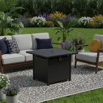 HomeRoots 43-inch black steel propane fire pit - alternate view 5