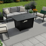 HomeRoots 42-inch black steel propane fire pit - alternate view 5