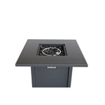 HomeRoots 30-inch black steel propane square fire pit - alternate view 3