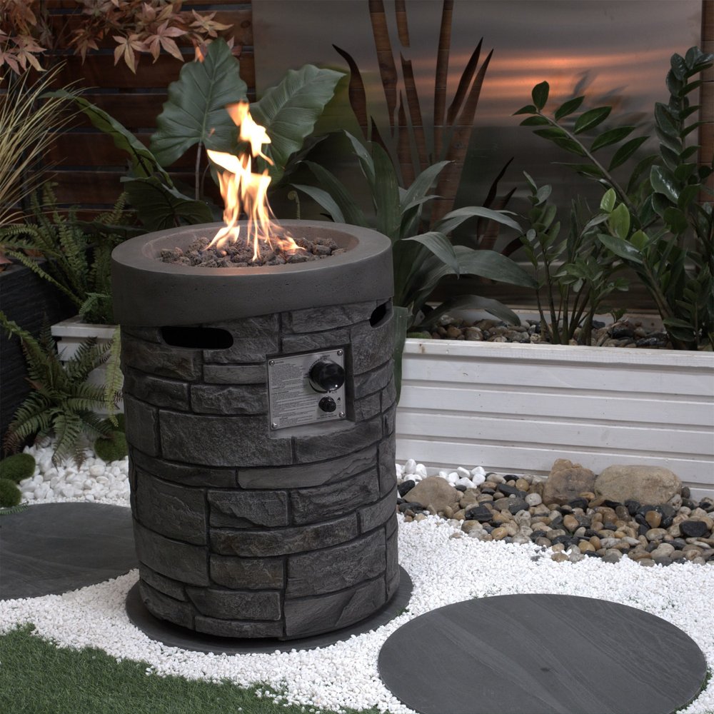 HomeRoots 26-inch magnesium oxide fire pit - alternate view 2