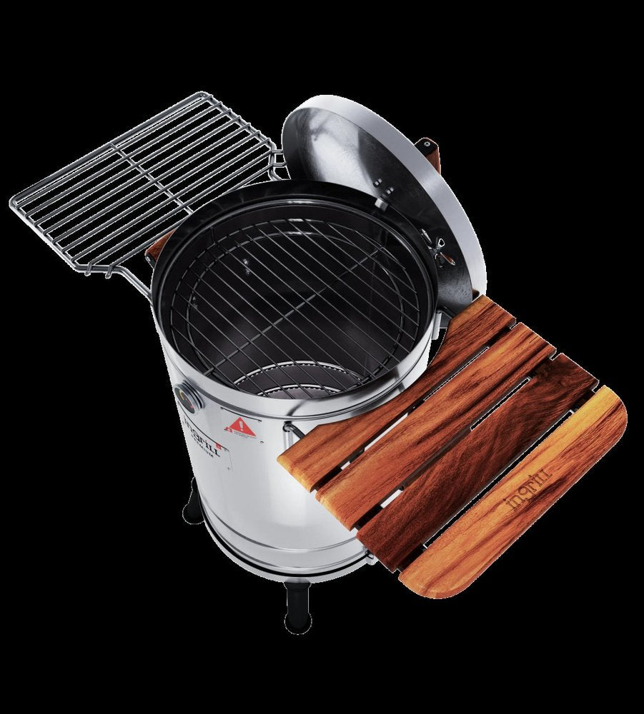 23" X 14" Silver Stainless Steel Portable Smoker Barrel