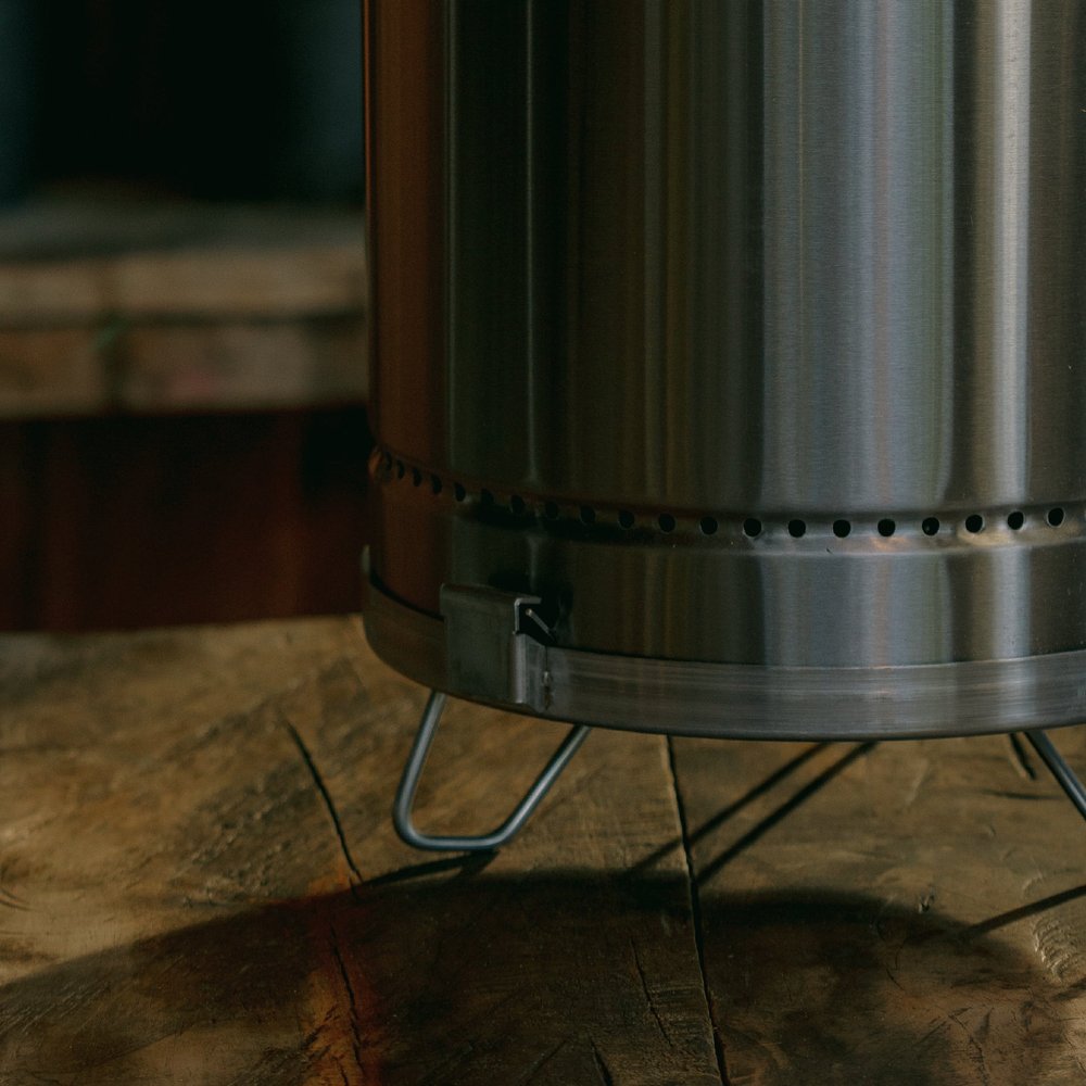 31" X 18" Silver Stainless Steel Portable Smoker Barrel