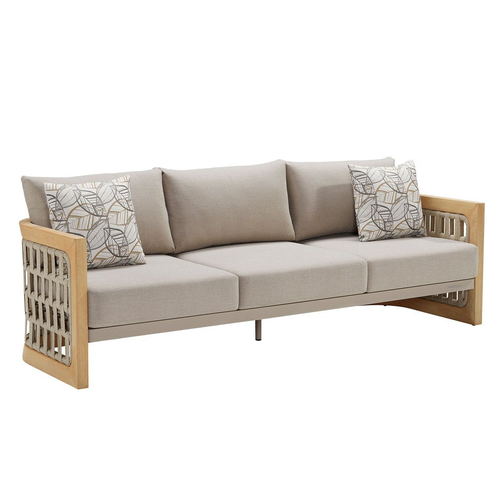 HomeRoots Four Piece Almond Outdoor Patio Set with Table