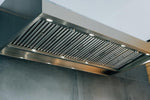 Summerset 60-inch vent hood mounting bracket and rear venting detail