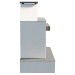 Cal Flame Key West FRP-905-3 outdoor gas fireplace side profile view