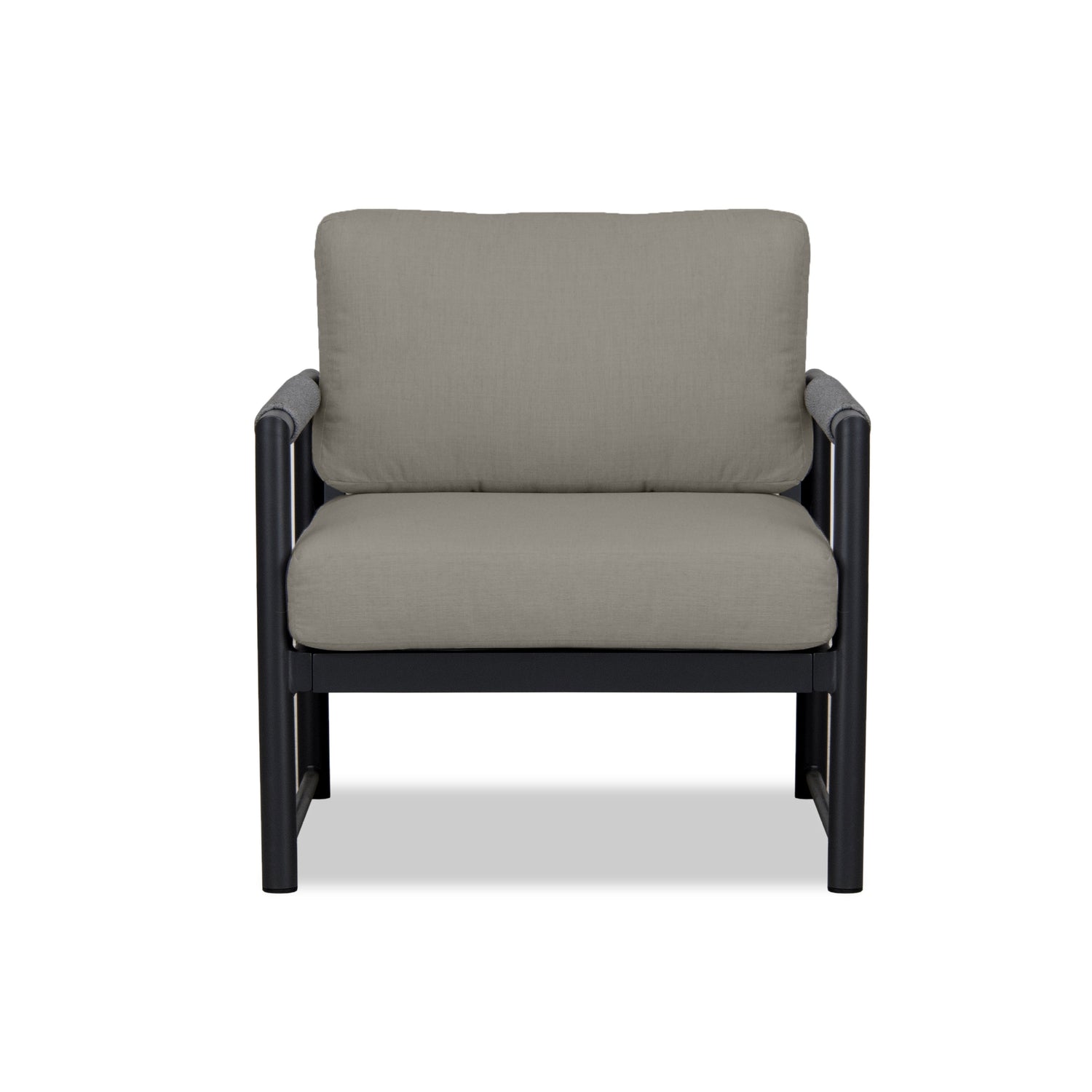 Alto Club Chair in Black / Canvas Charcoal
