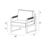 Alto Club Chair dimensions