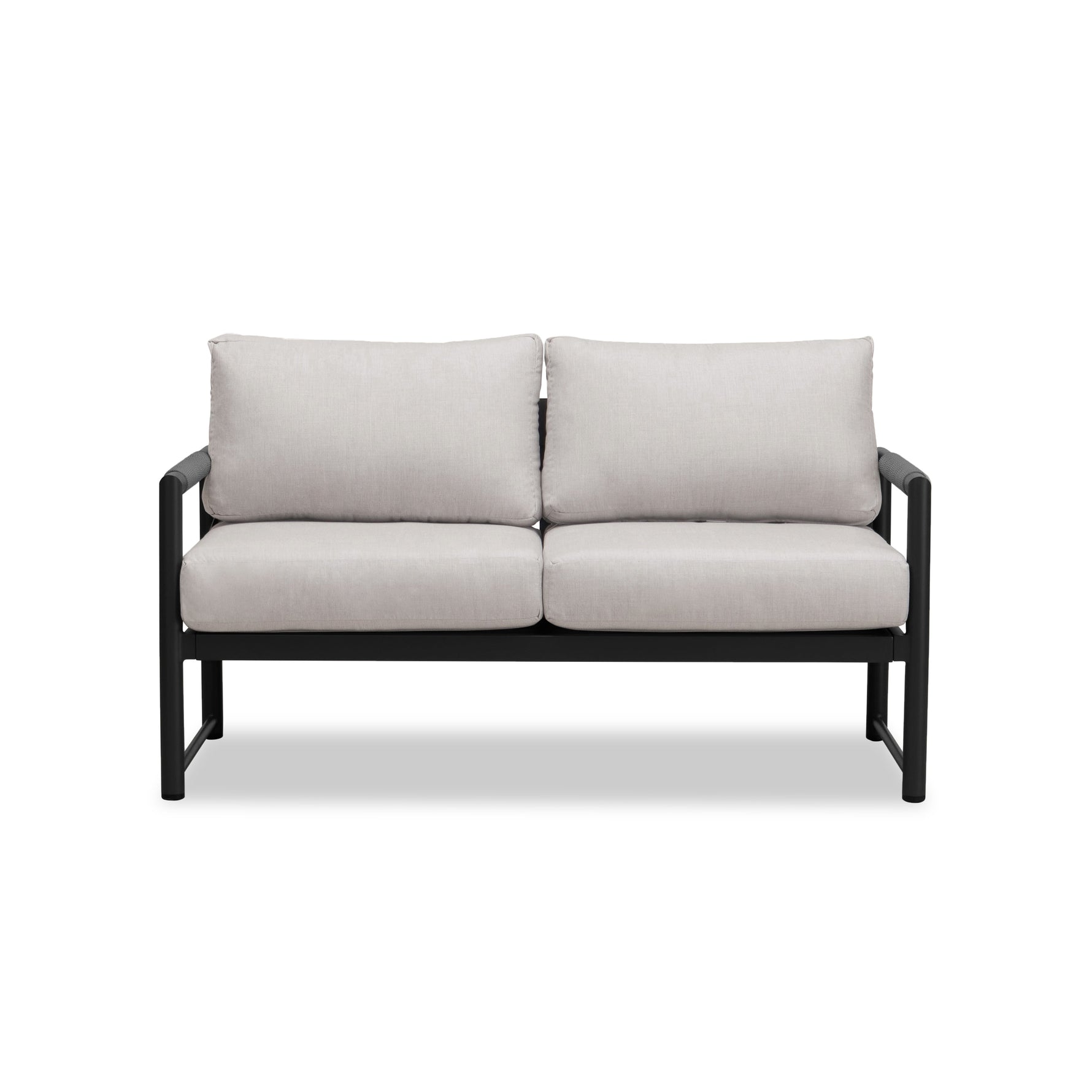 Alto Loveseat in Black / Cast Silver
