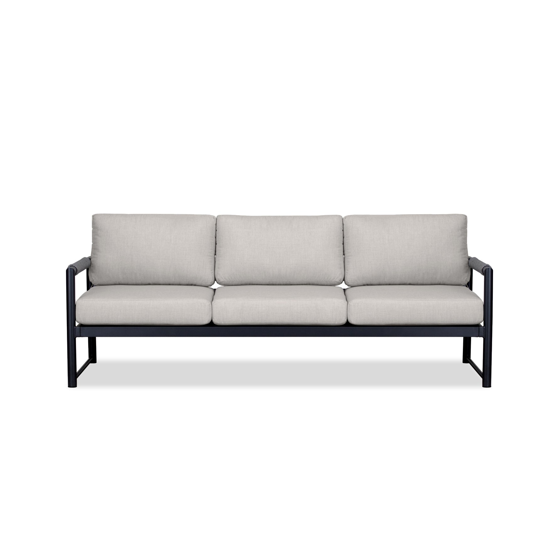 Alto Sofa in Black / Cast Silver