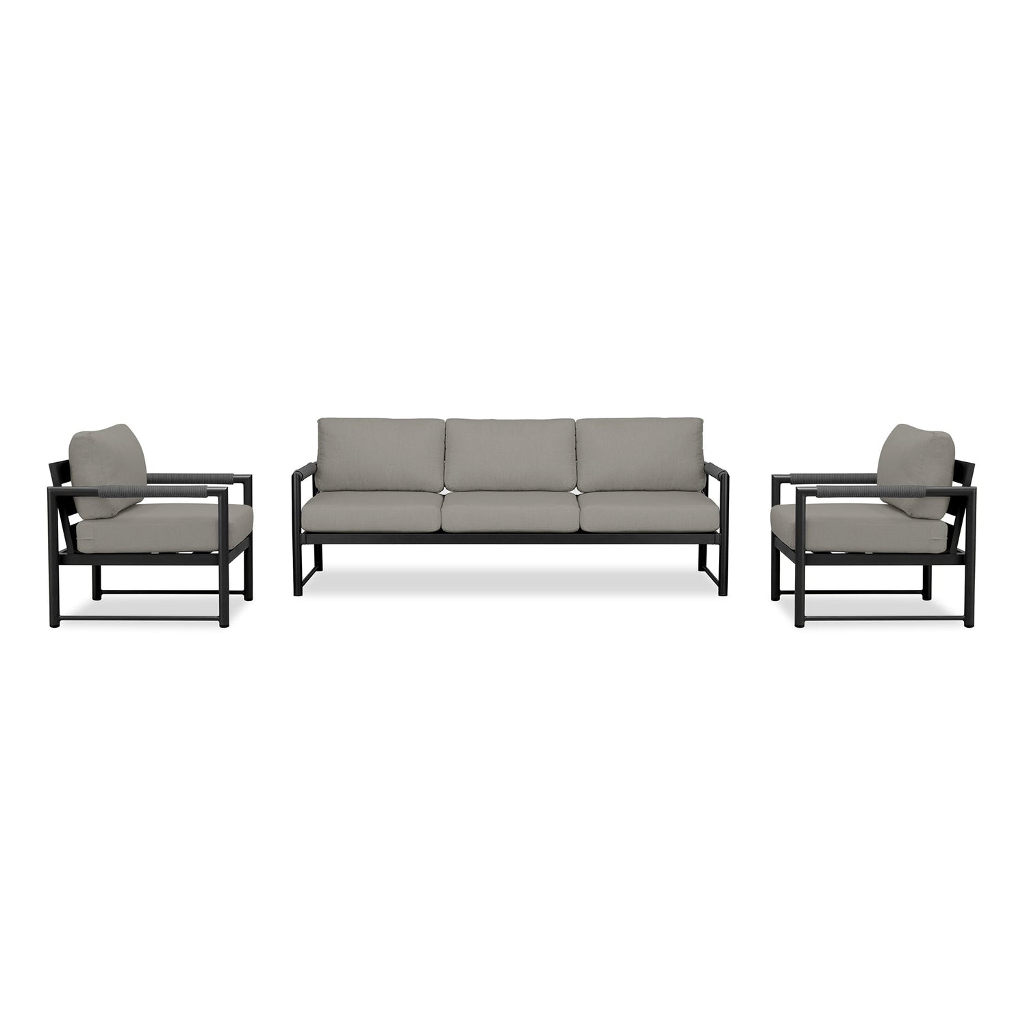 Alto 3-Piece Sofa & Club Chair Set Canvas Charcoal