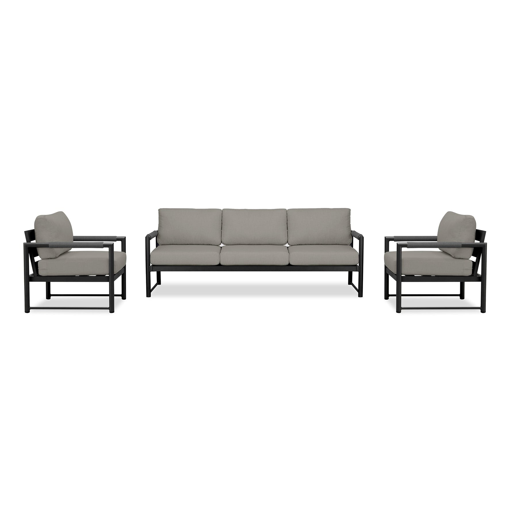 Alto 3-Piece Sofa & Club Chair Set Canvas Charcoal