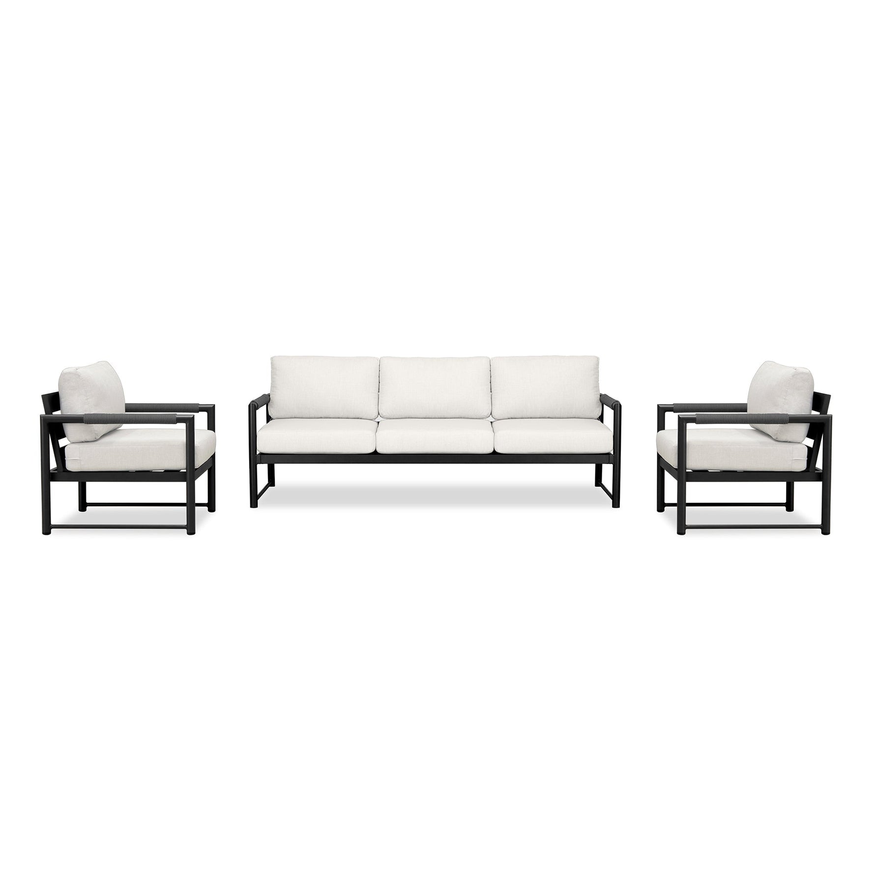 Alto 3-Piece Sofa & Club Chair Set Cast Silver