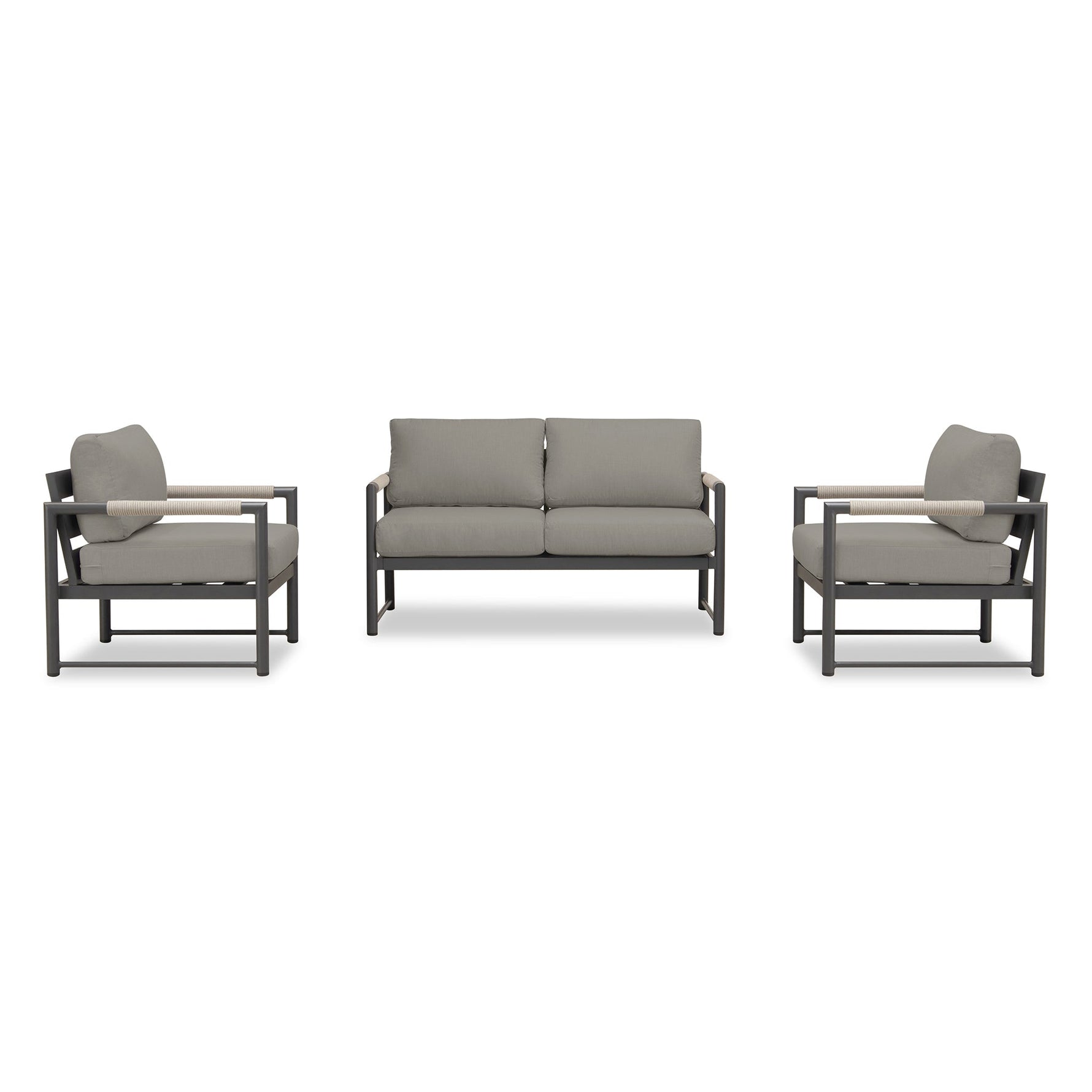 Alto 3-Piece Loveseat Set Slate Canvas Charcoal